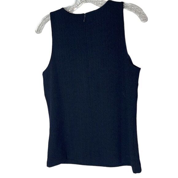 Banana Republic Flower Broach Crepe Navy Top. Size Small. - Picture 7 of 10